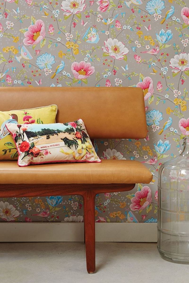 Color Relation Product Pip Studio Chinese Garden Wallpaper Khaki