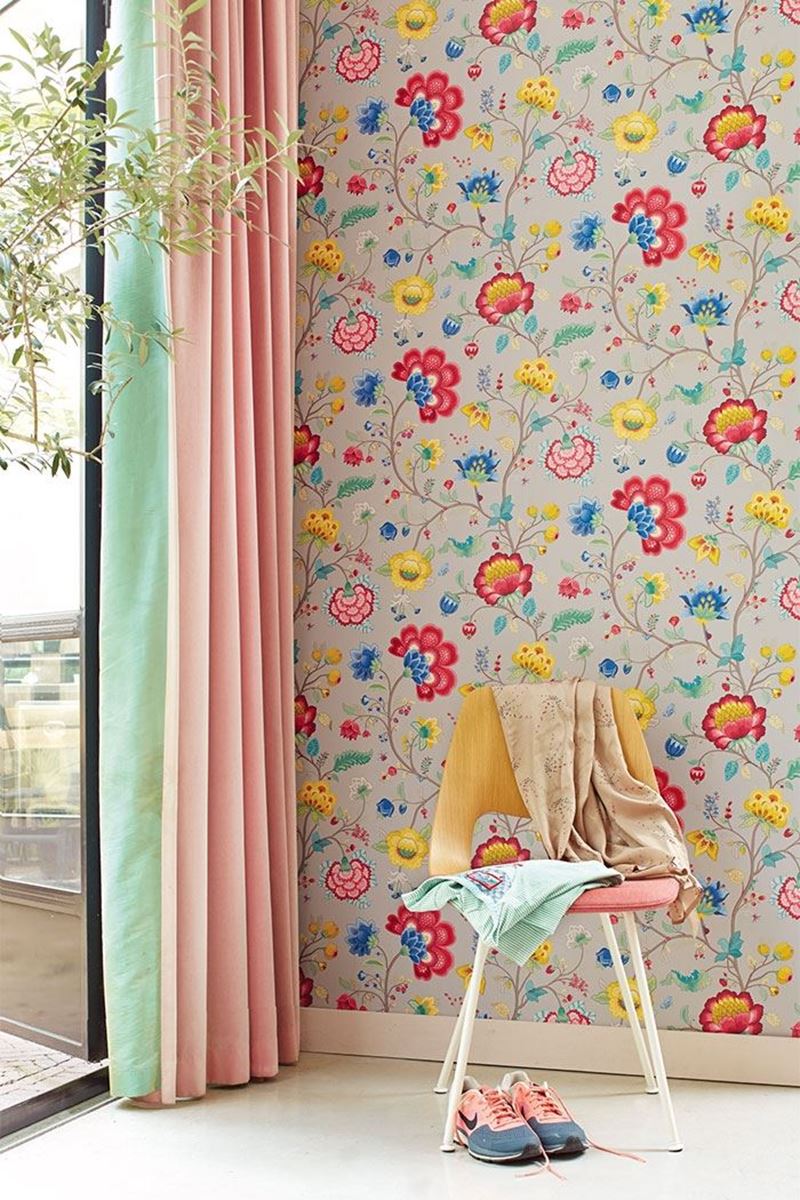 Color Relation Product Pip Studio Floral Fantasy Non-Woven Wallpaper Light Taupe