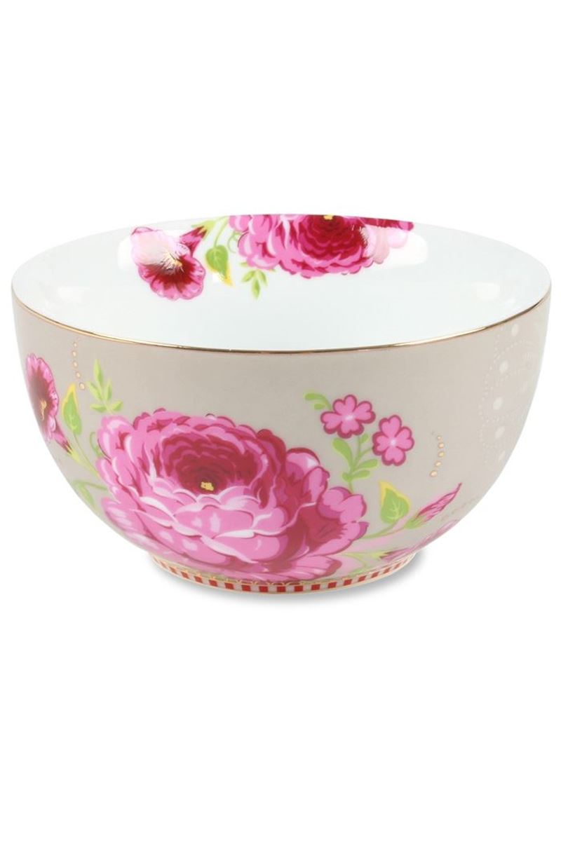 Color Relation Product S Floral bowl khaki