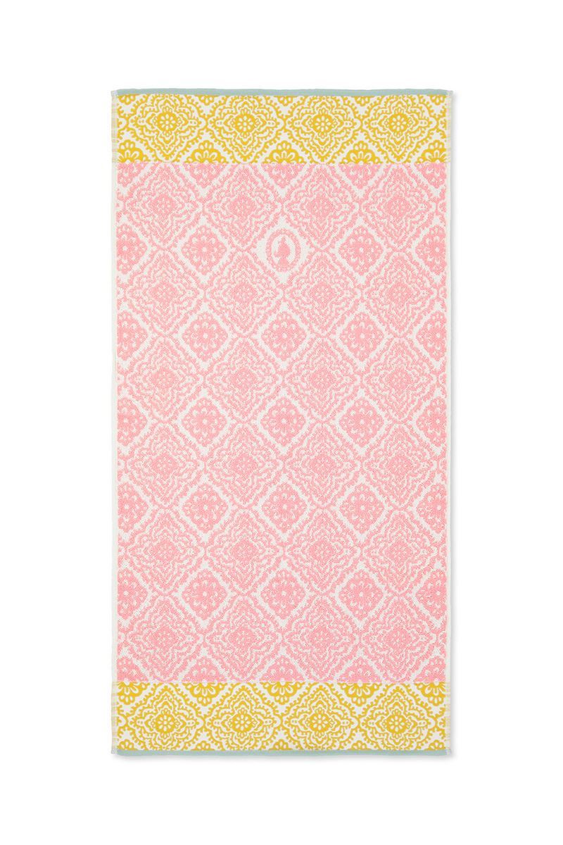 Color Relation Product Bath towel Jacquard Check Pink 55x100 cm