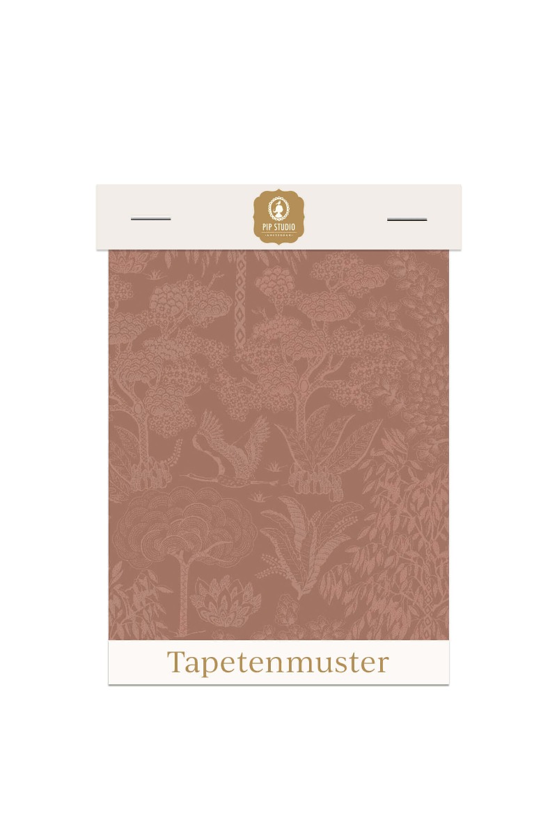 Color Relation Product Tapetenmuster Origami Tree Terra/Roségold