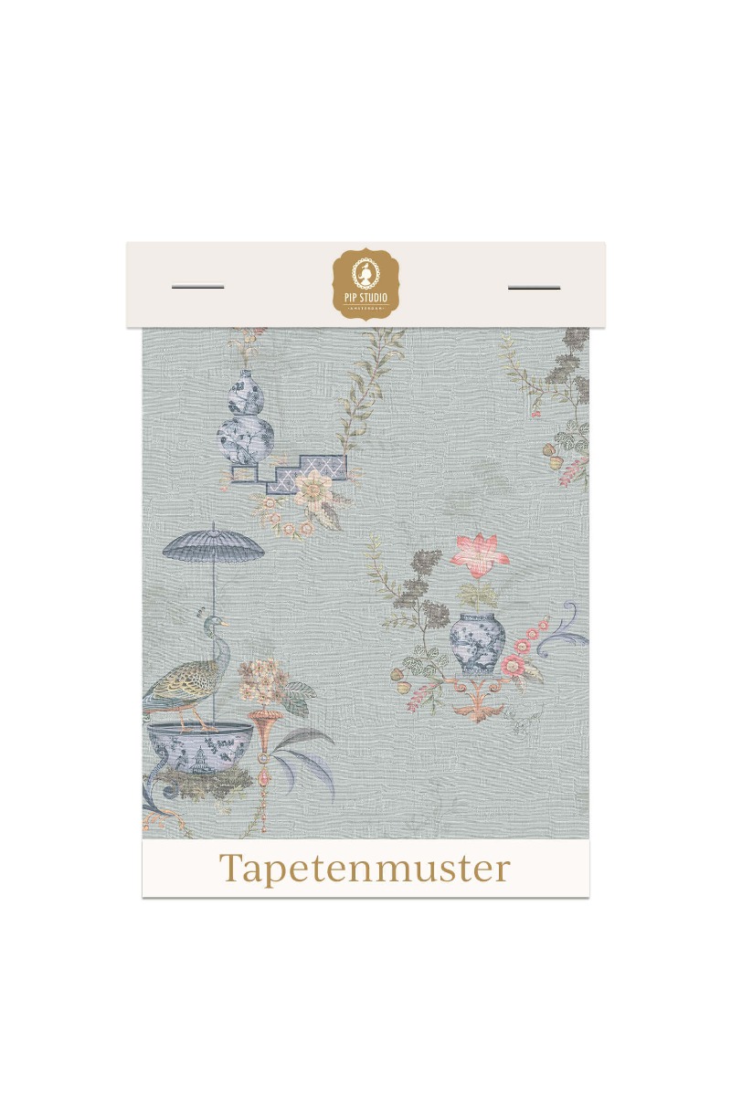 Color Relation Product Tapetenmuster Chinese Porcelain Hellblau