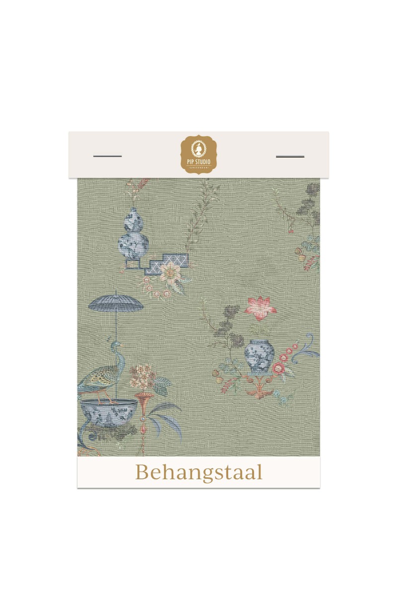 Color Relation Product Behangstaal Chinese Porcelain Licht Groen