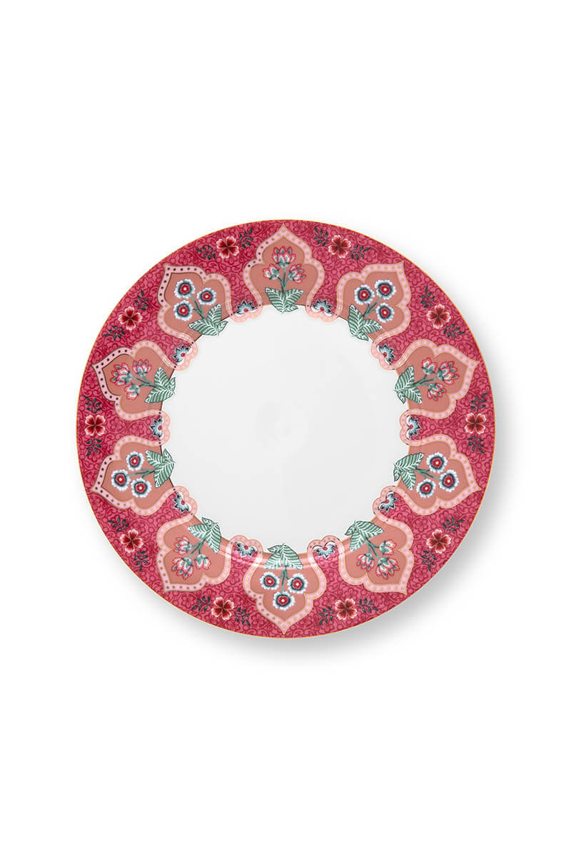 Color Relation Product Flower Festival Breakfast Plate Dark Pink 21cm