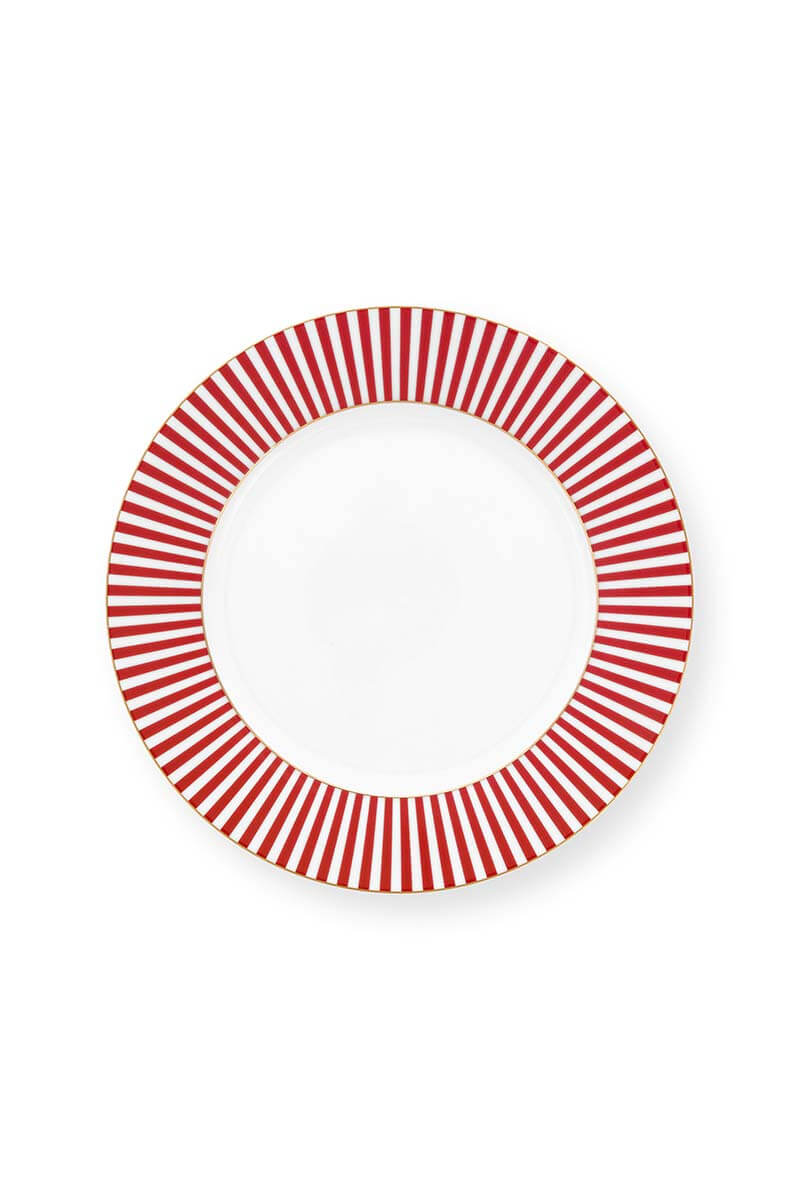 Color Relation Product Royal Stripes Breakfast Plate Dark Pink 21cm