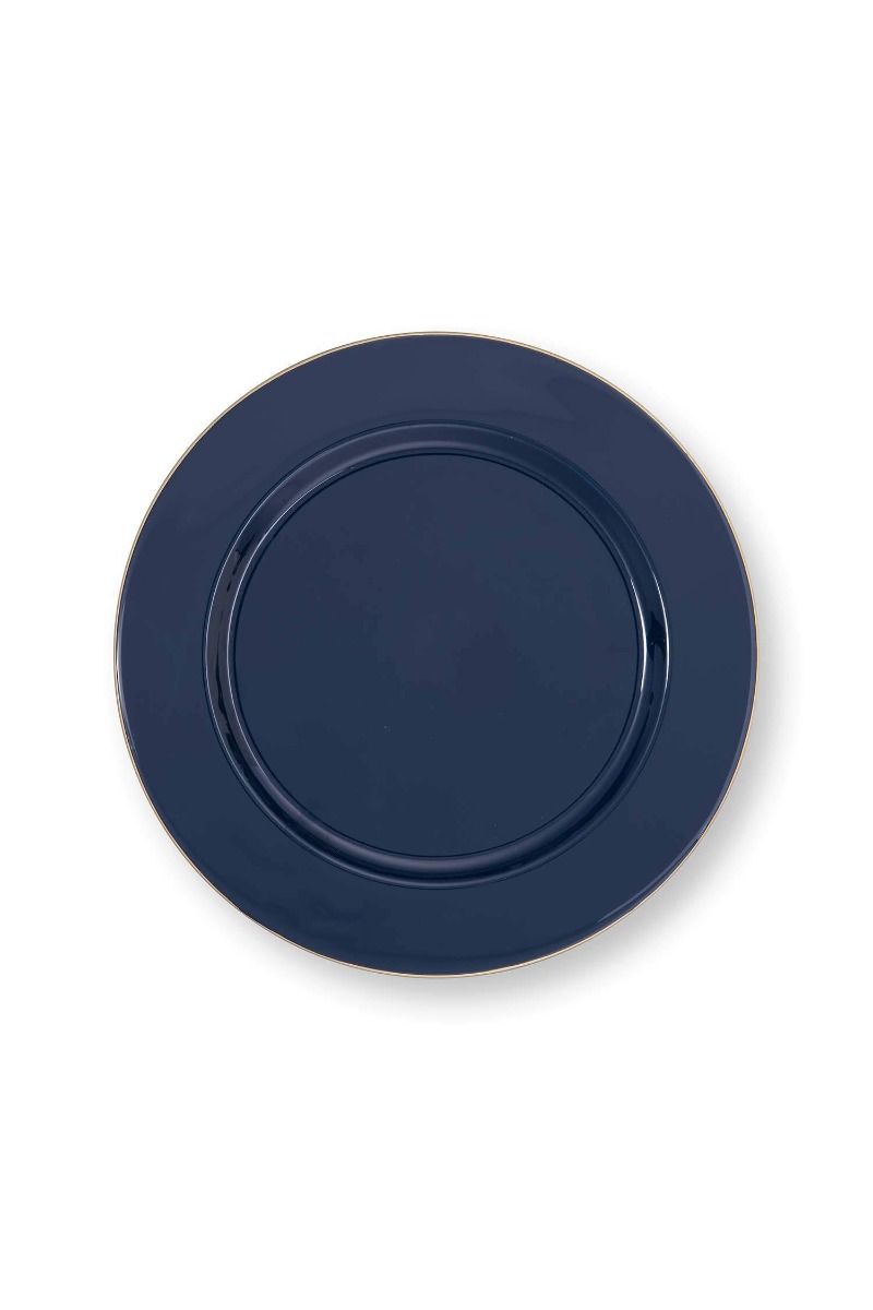 Color Relation Product Plate Metal Dark Blue 32cm