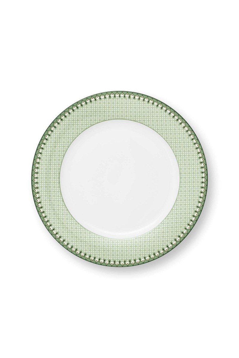 Color Relation Product Dinner Plate Lily&Lotus Tiles Light Green 26.5cm