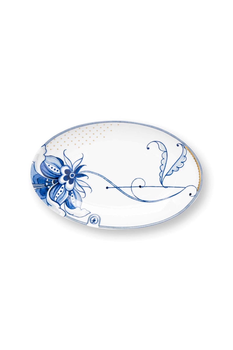 Pip Studio Bord Ovaal Pip & The Blue Bird Wit 16cm - Officiële Webshop