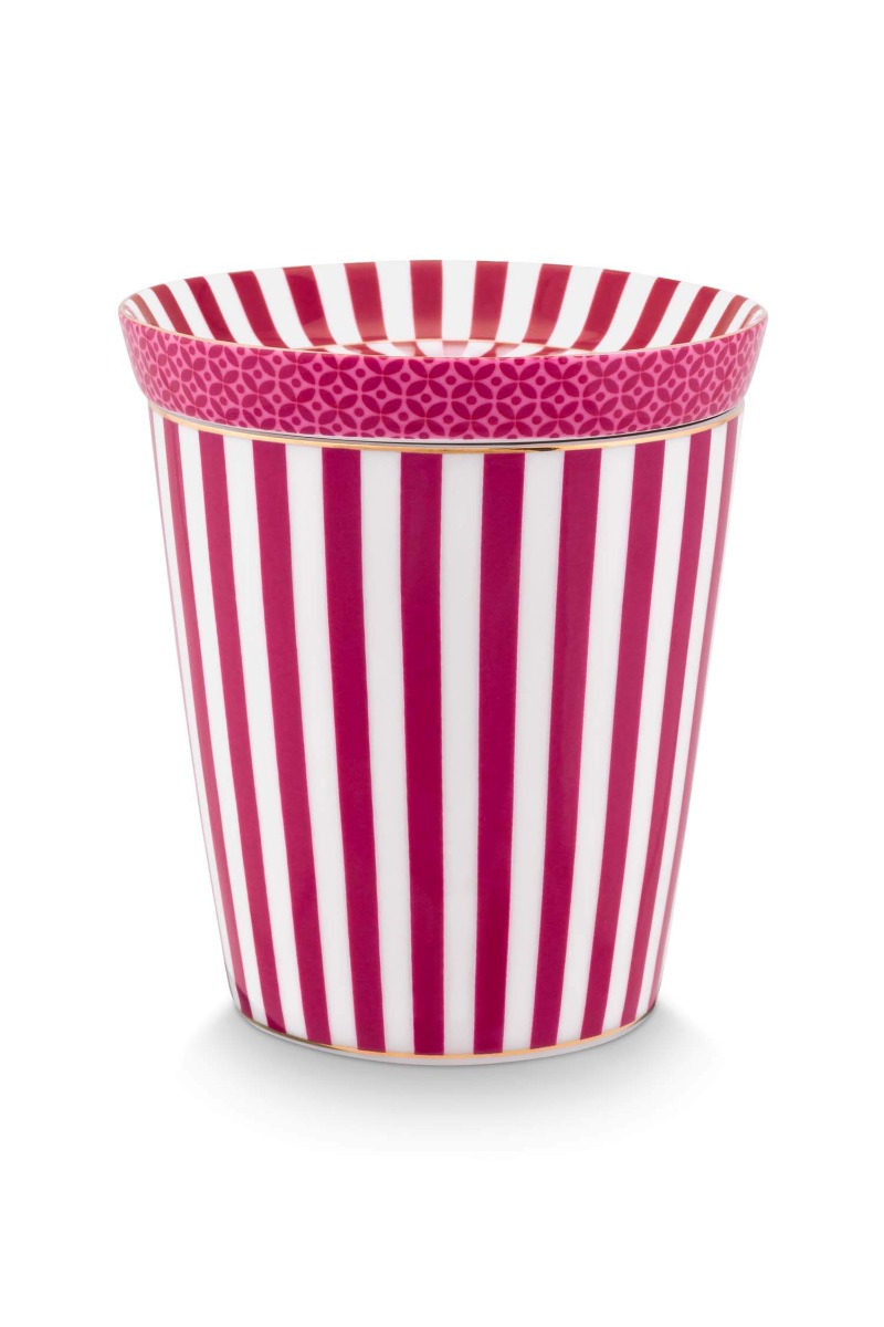 Color Relation Product Royal Stripes Mug & Tea Tip Dark Pink