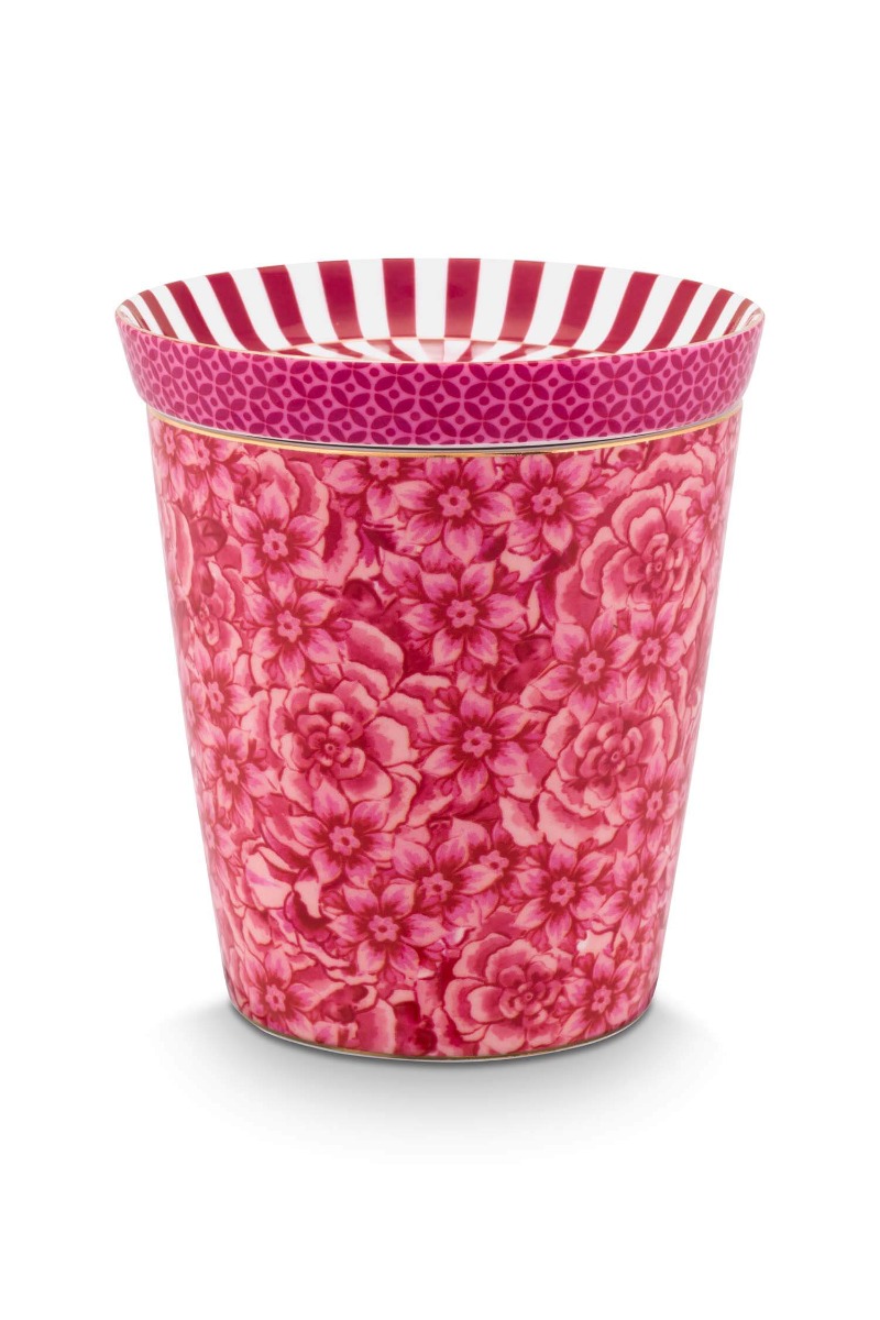 Color Relation Product Royal Stripes Mug Flower & Tea Tip Dark Pink
