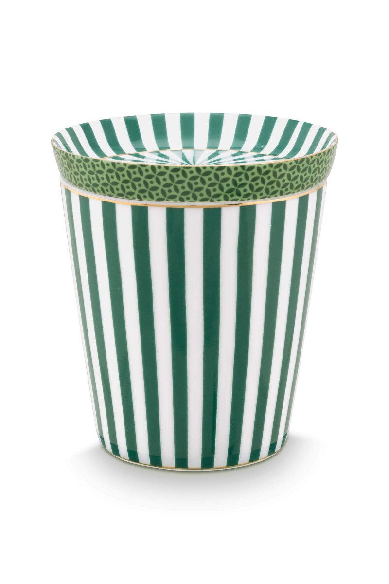 Color Relation Product Royal Stripes Tasse & Teebeutelablage Grün