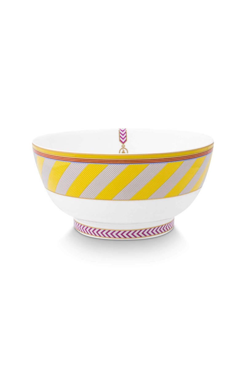 Color Relation Product Pip Chique Stripes Bowl Yellow 18cm
