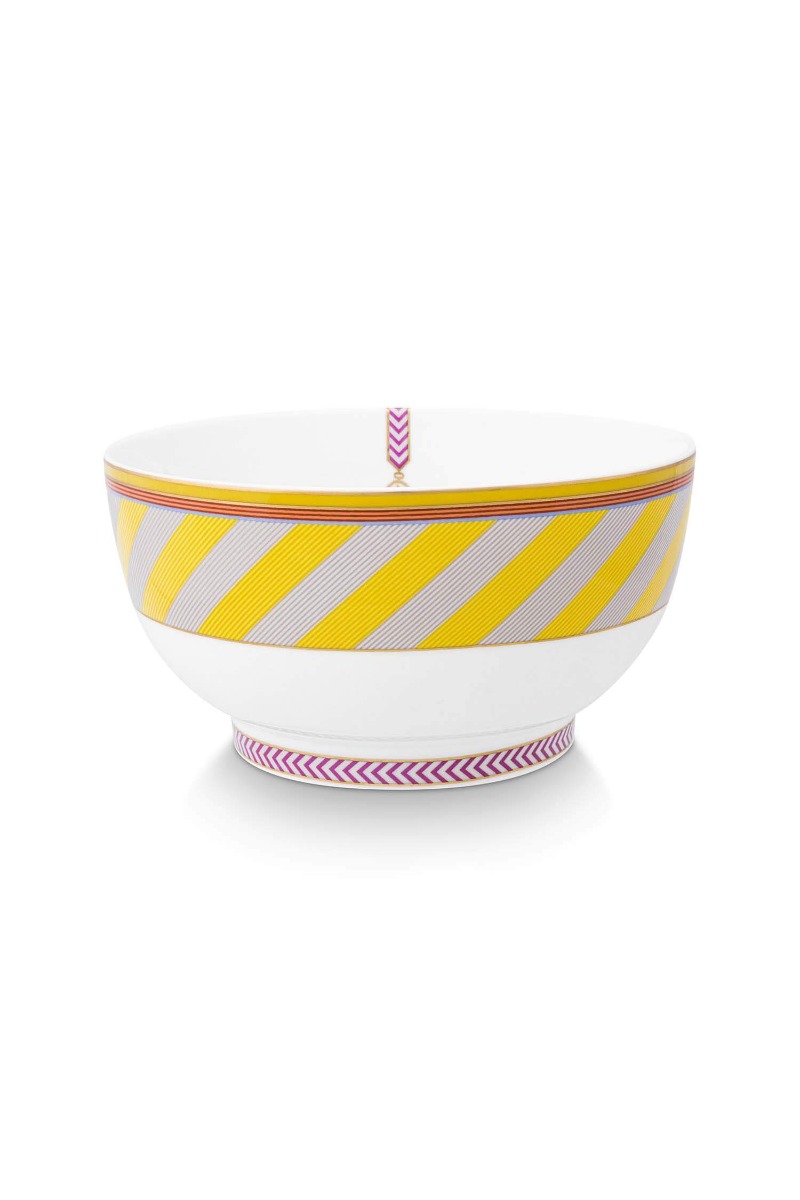 Color Relation Product Pip Chique Stripes Bowl Yellow 20.5cm