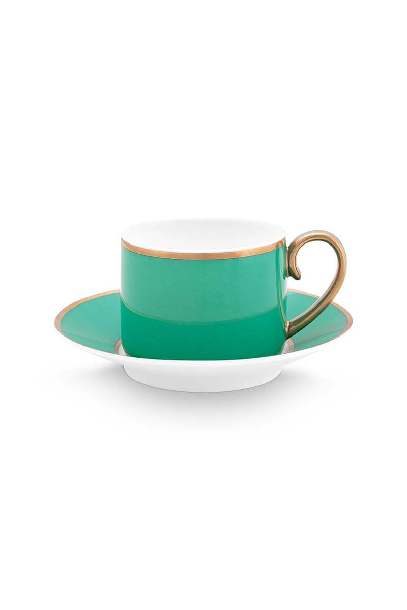 Color Relation Product Pip Chique Espresso Cup & Saucer Green