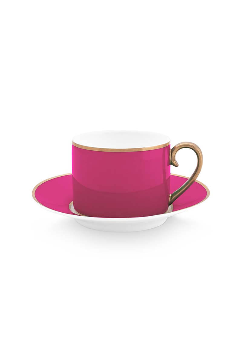 Color Relation Product Pip Chique Cappuccino Cup & Saucer Pink