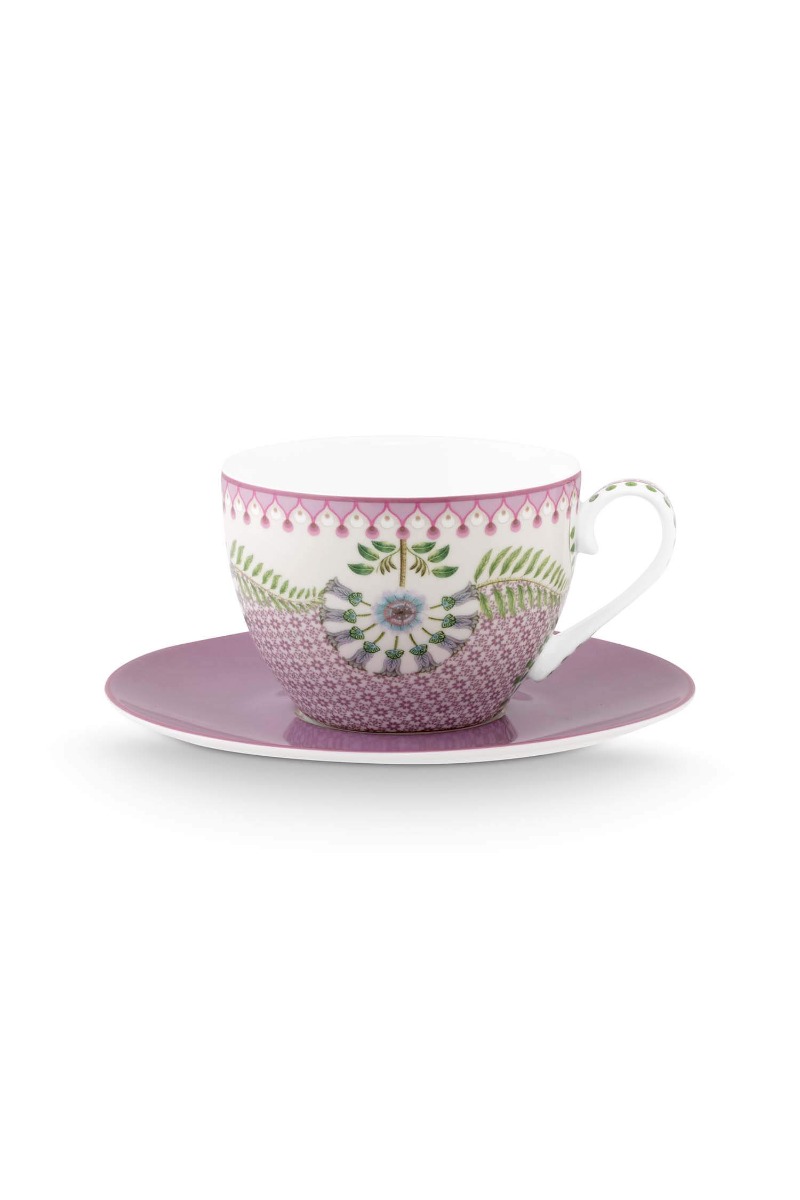 Color Relation Product Lily & Lotus Cappuccino Cup & Saucer Lilac