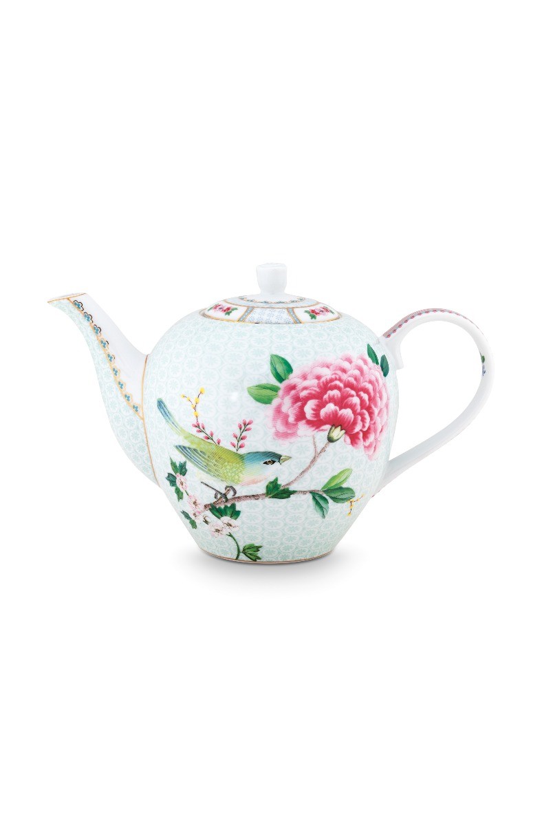 Color Relation Product Blushing Birds Teapot large white