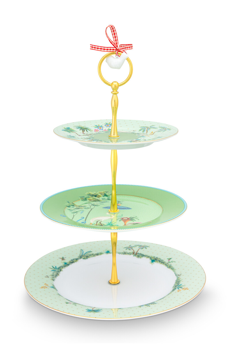 Color Relation Product Jolie Cake Stand 3 levels Green
