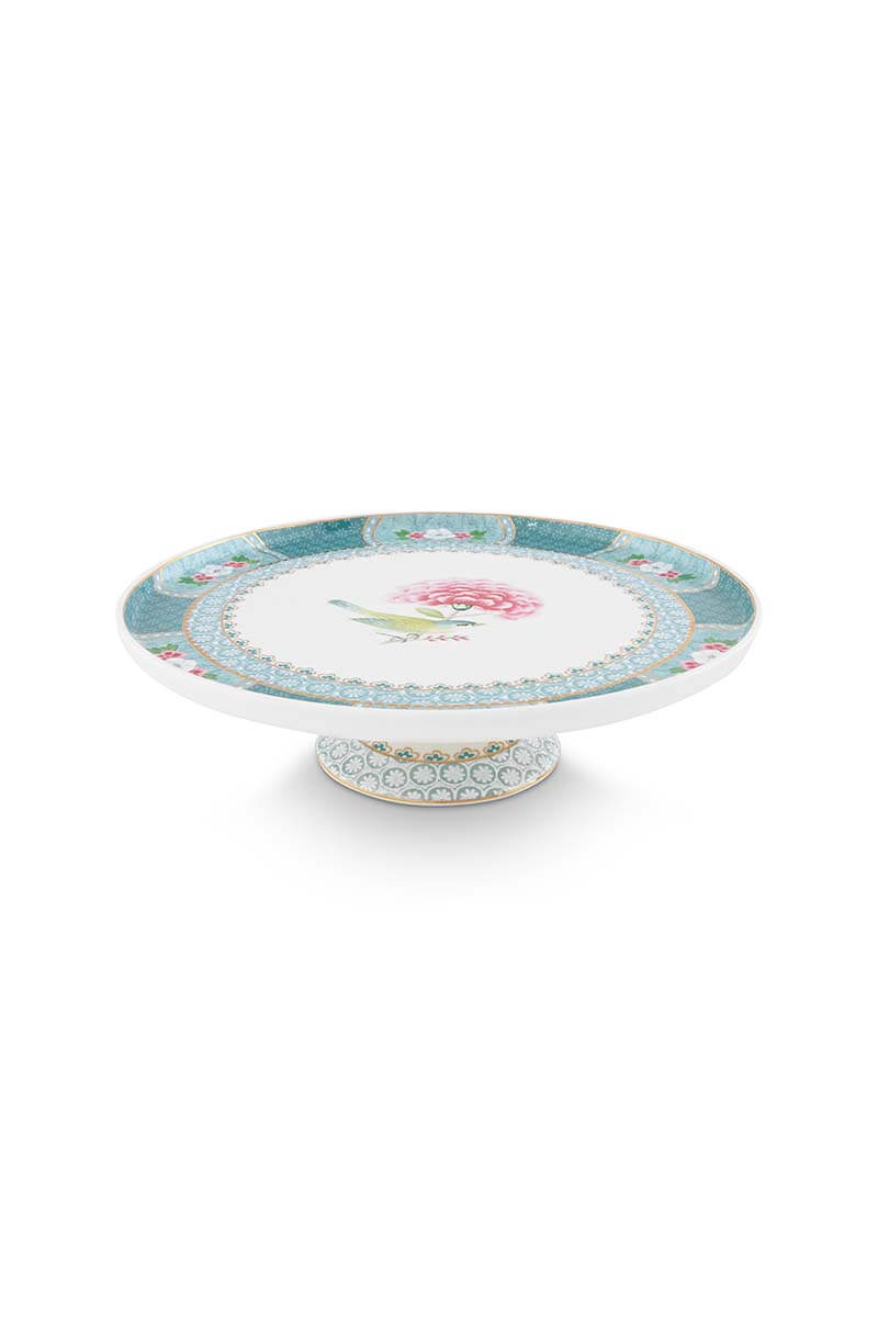 Color Relation Product Blushing Birds Cake Tray Small Blue 21cm
