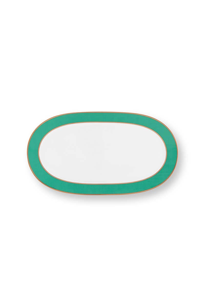 Color Relation Product Pip Chique Cake Tray Oval Green