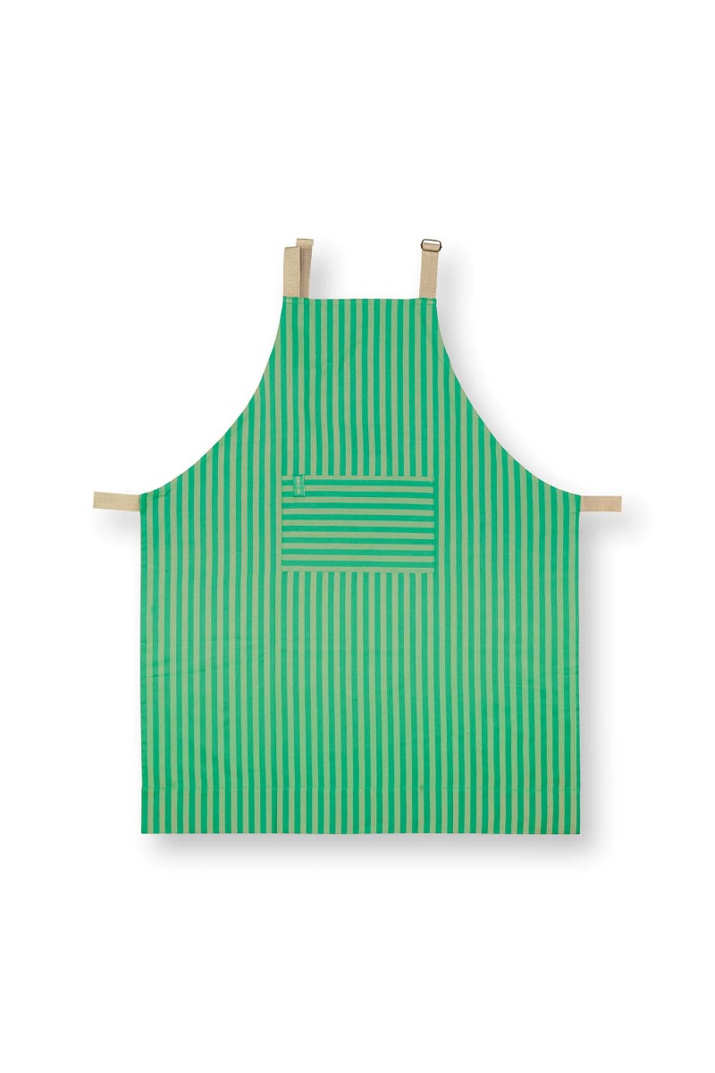 Color Relation Product Stripes Apron Green