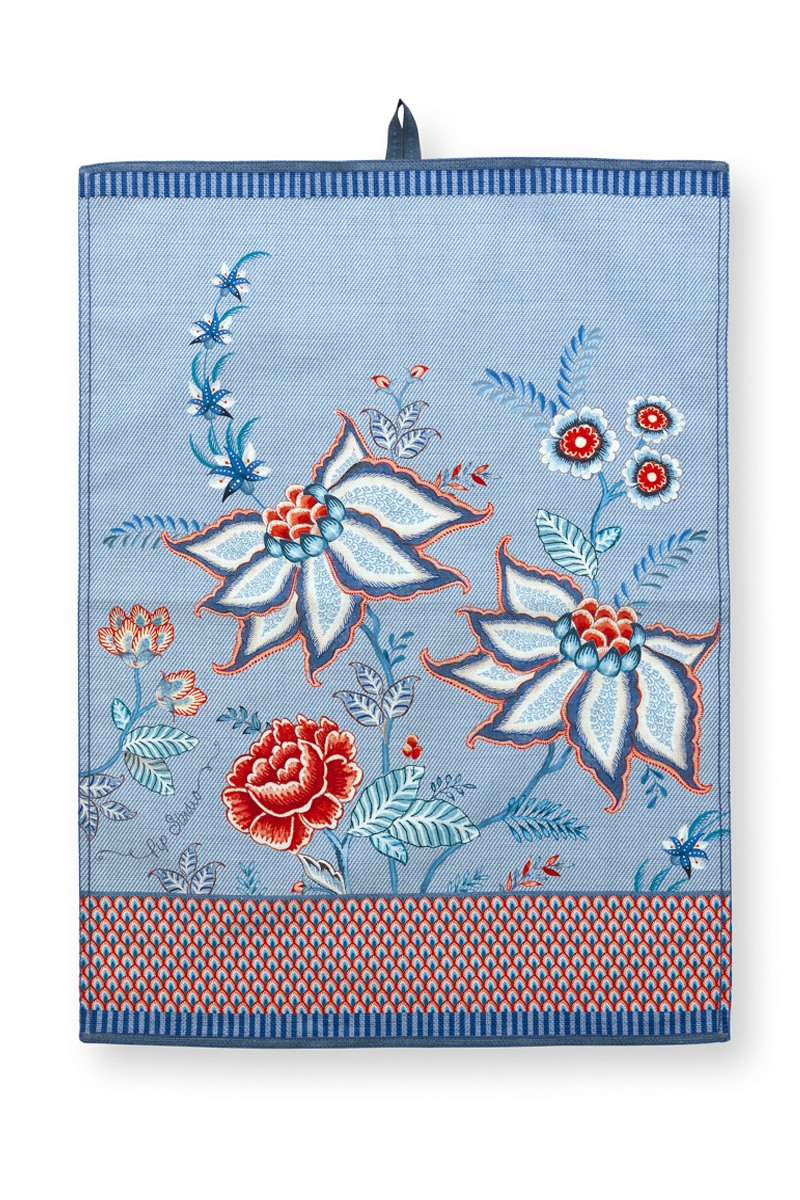 Color Relation Product Flower Festival Tea Towel Blue