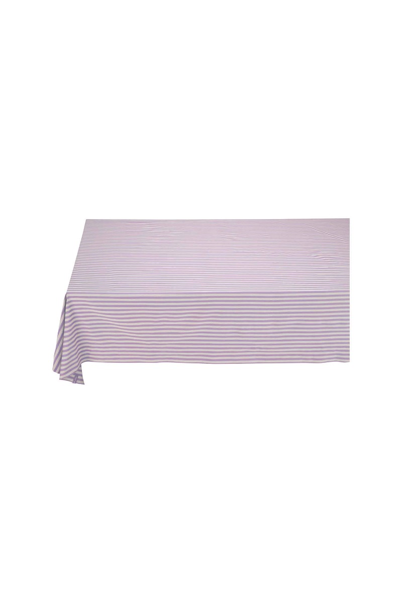 Color Relation Product Stripes Tablecloth Lilac