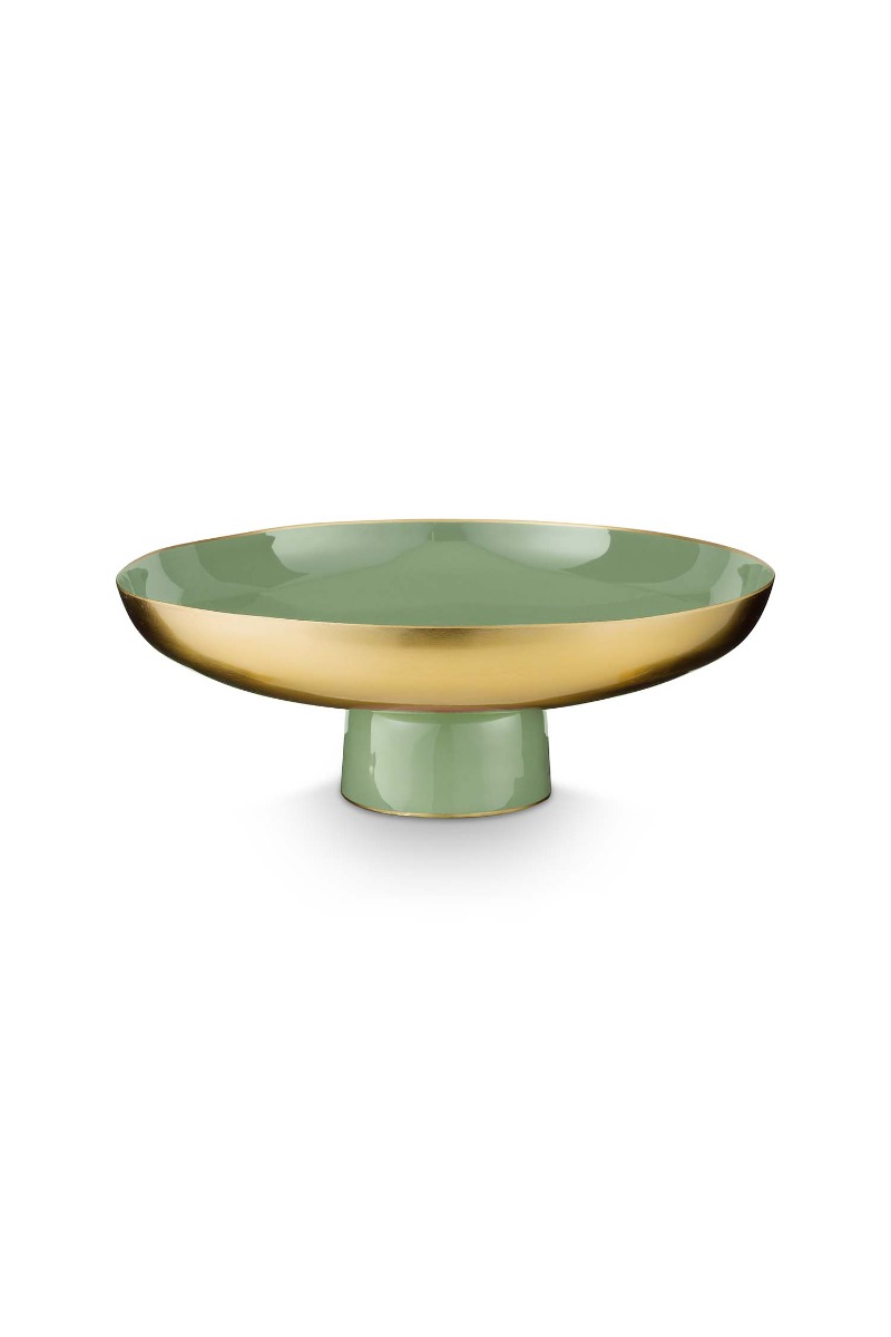 Color Relation Product Low Tray Metal Mid Green 12.5cm