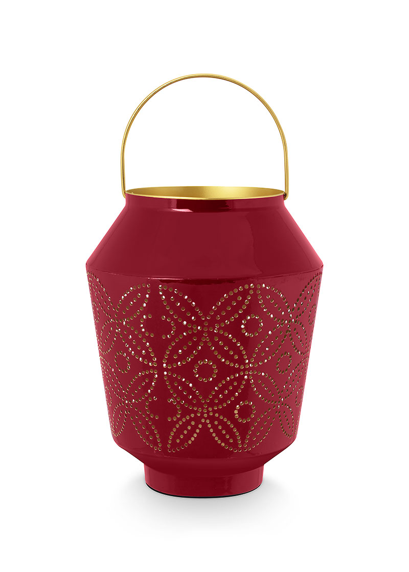 Color Relation Product Lantern Enamelled Dark Pink 29cm