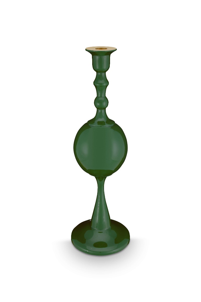 Color Relation Product Candle Holder Metal Sphere Medium Green 37cm