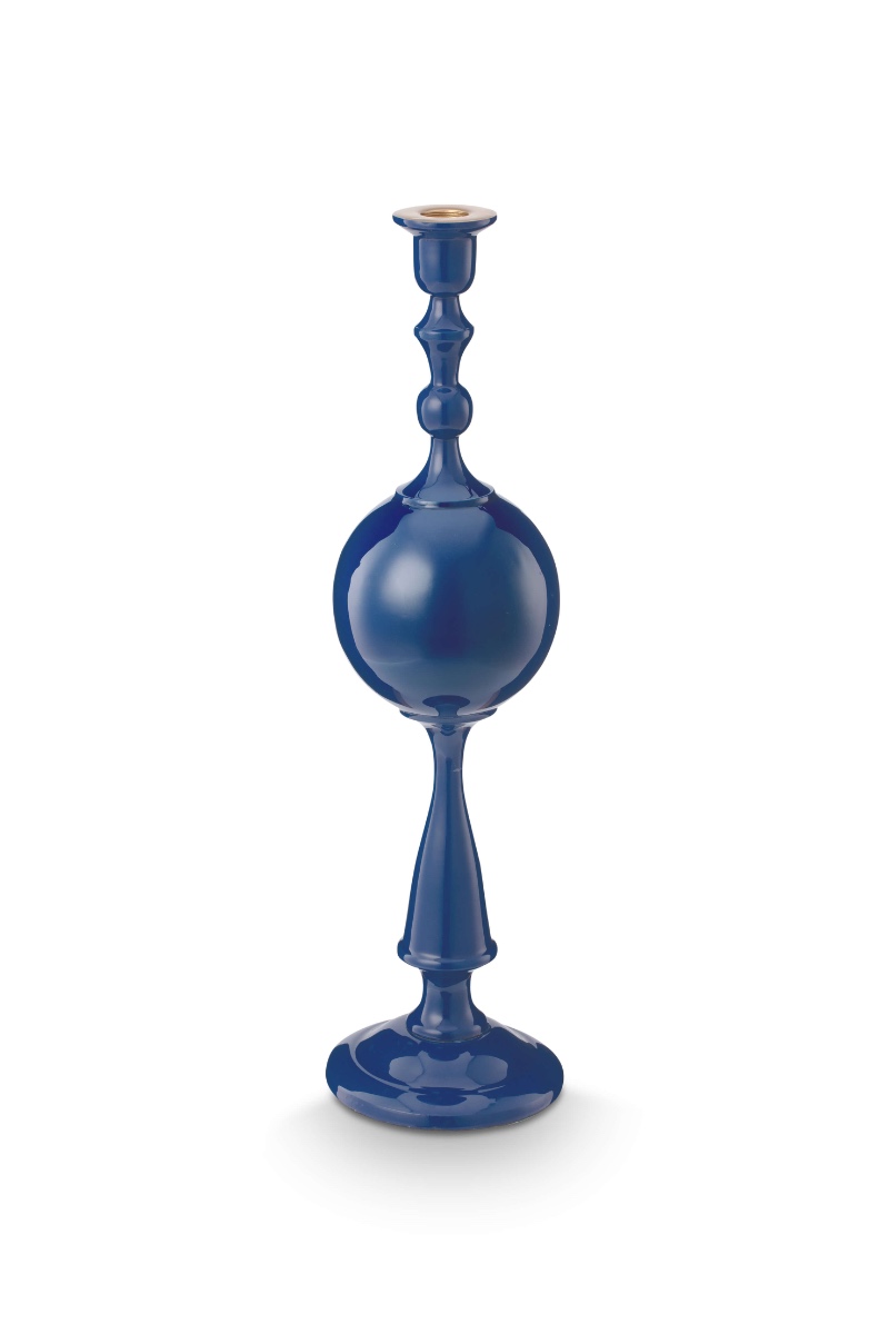 Pip Studio Kaarsenhouder Metalen Bol Marineblauw 44cm - Officiële Webshop