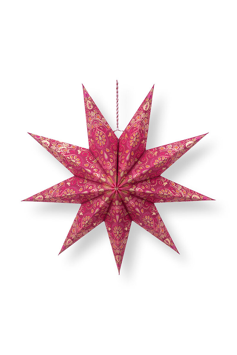 Color Relation Product Paper Star Overall Print Red 60cm