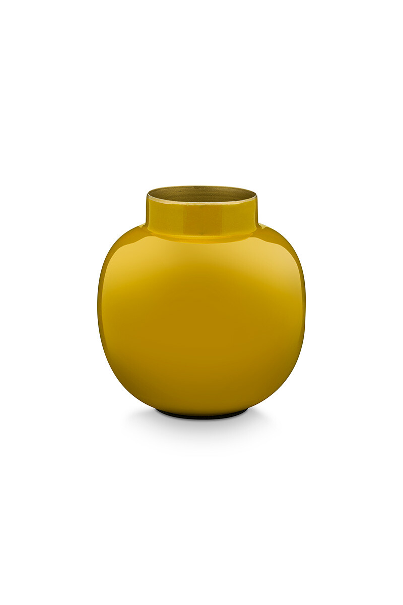 Color Relation Product Round Mini Vase Yellow 10 cm