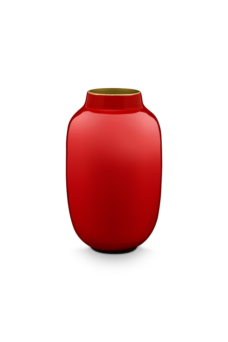 Color Relation Product Oval Mini Vase Red 14 cm
