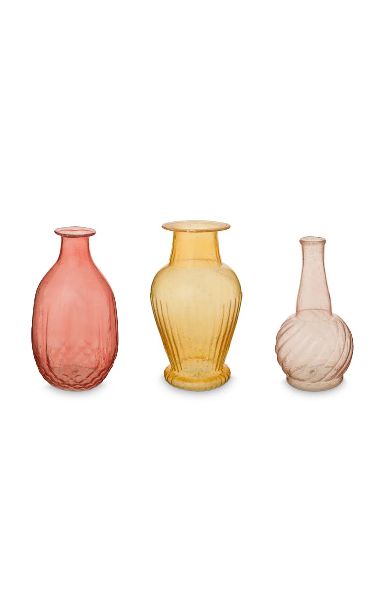 Color Relation Product Set/3 Vases Glass Pink M