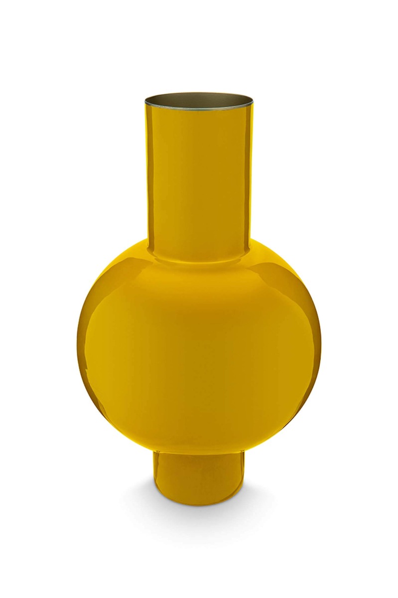 Color Relation Product Metal Vase Yellow 40cm