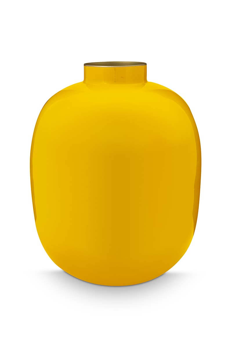 Color Relation Product Metal Vase Yellow 32cm