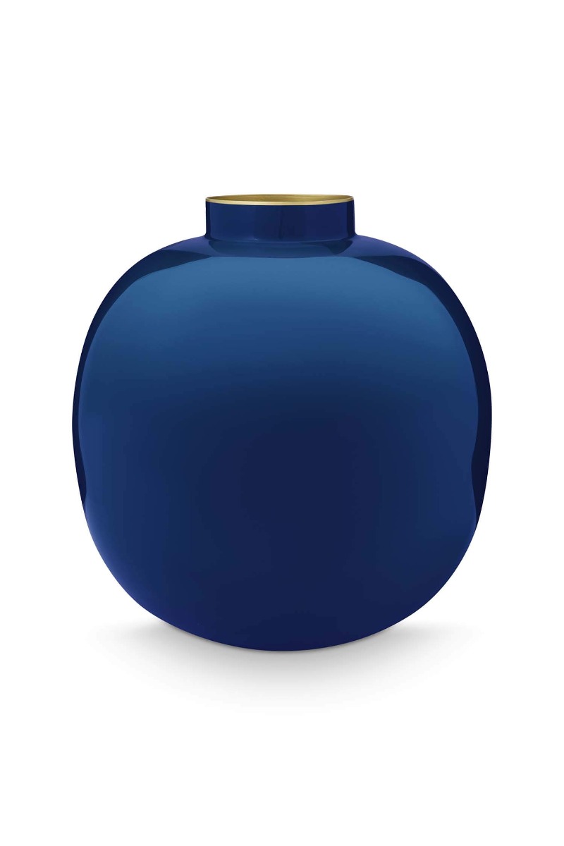Color Relation Product Metal Vase Dark Blue 23 cm