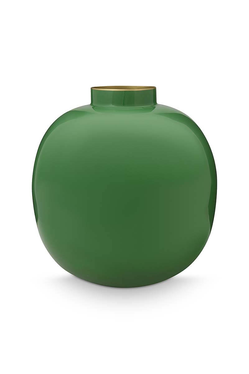 Color Relation Product Metal Vase Green 23 cm