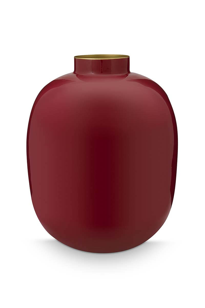 Color Relation Product Metal Vase Dark Red 32cm