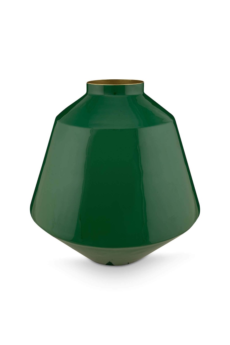 Color Relation Product Vase Metal Dark Green 35cm