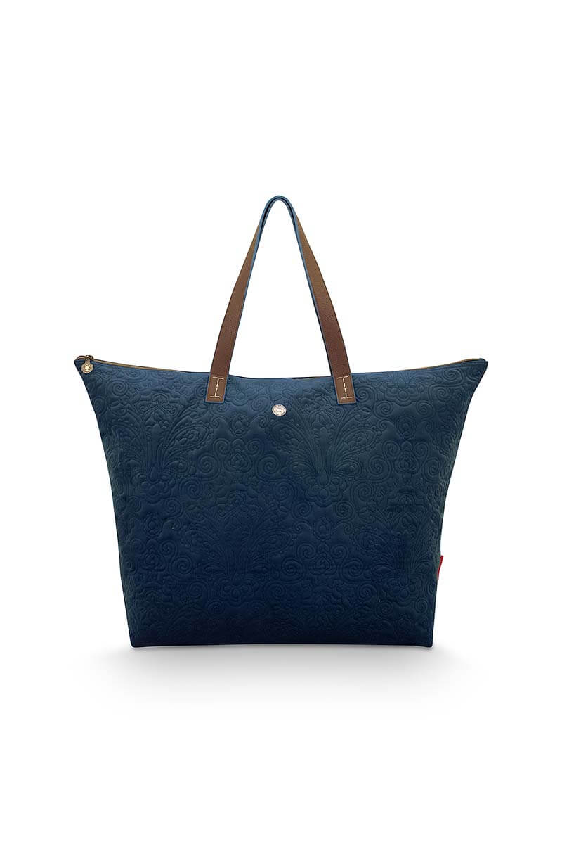 Color Relation Product Tote Bag Velvet Quiltey Days Blauw