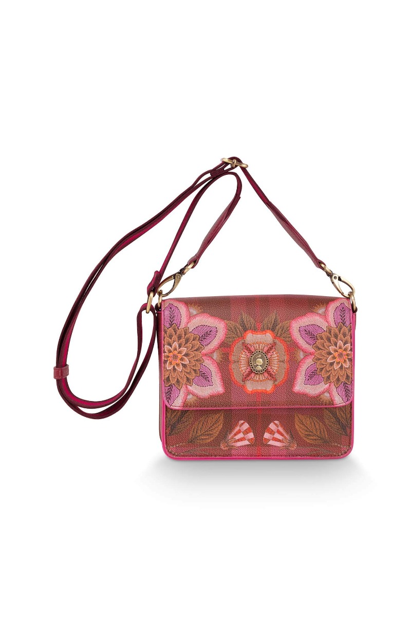 Color Relation Product Fenna Cross Body Bag Small Flores Felices Red