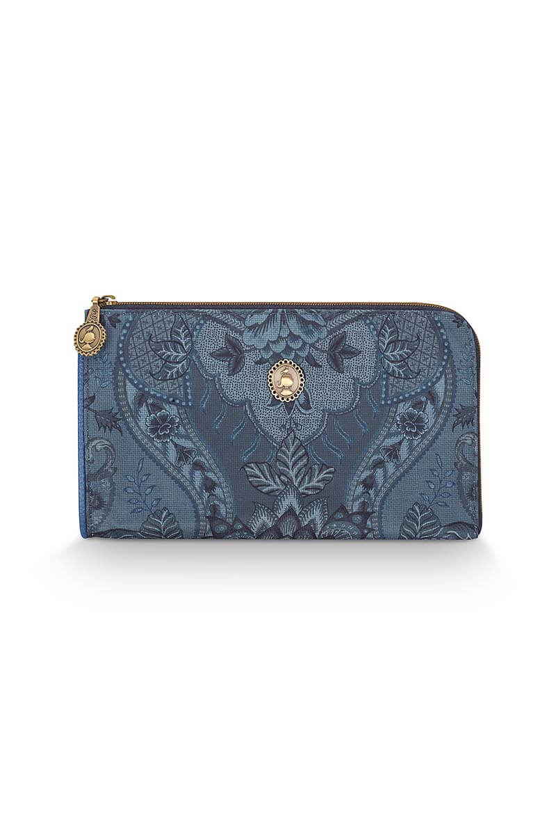 Color Relation Product Cosmetic Zipper Pouch Kyoto Festival Blue