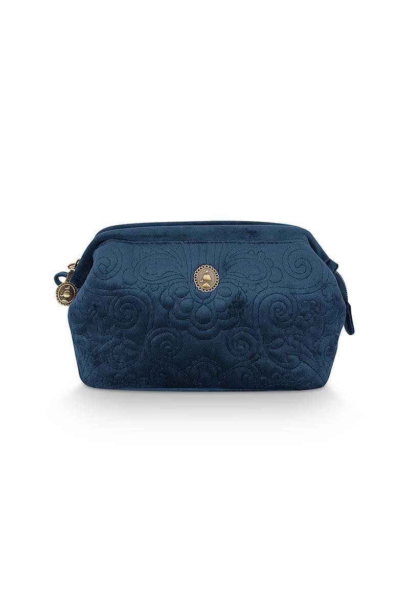 Color Relation Product Cosmetic Purse Small Velvet Quiltey Days Blue
