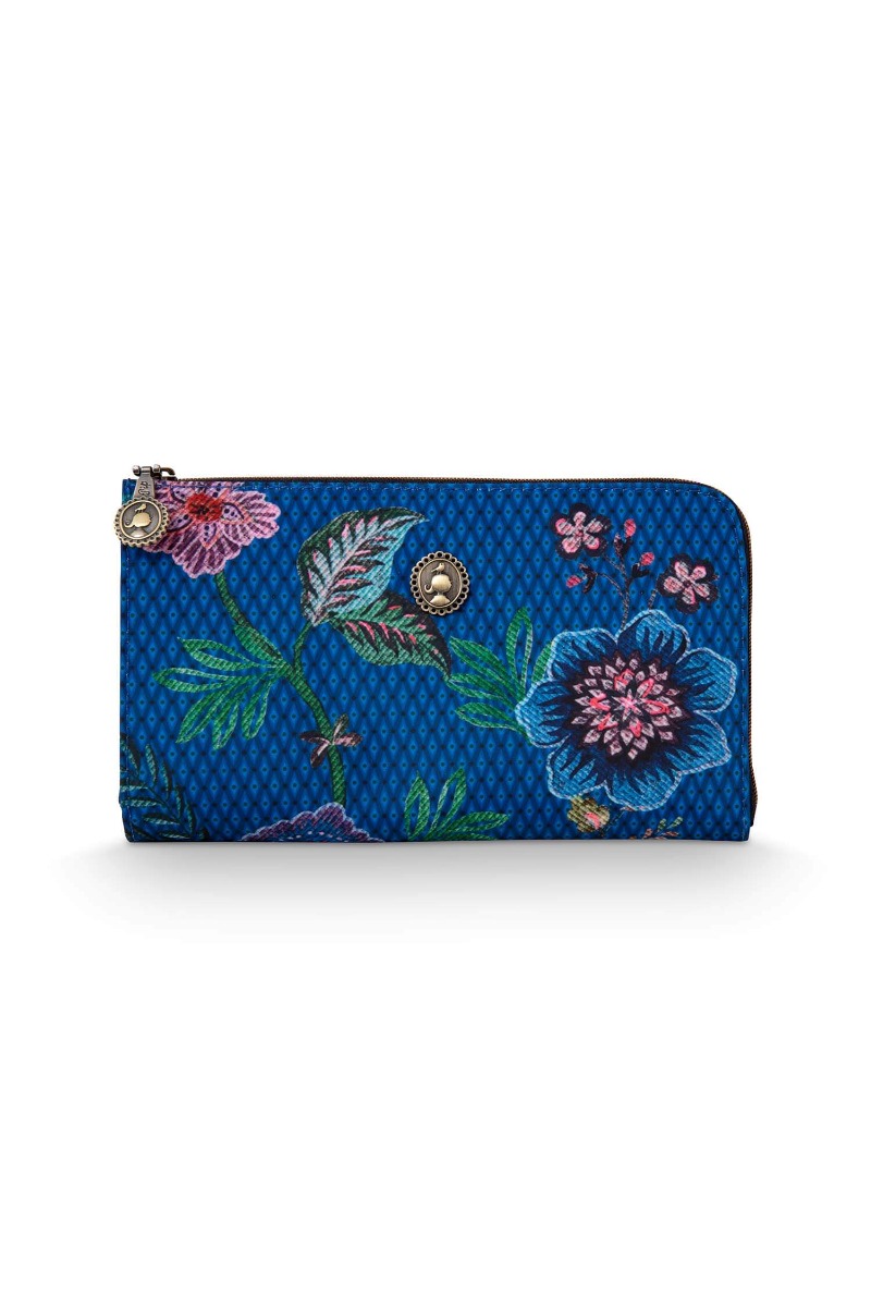 Color Relation Product Cosmetic Zipper Pouch Cece Fiore Blue