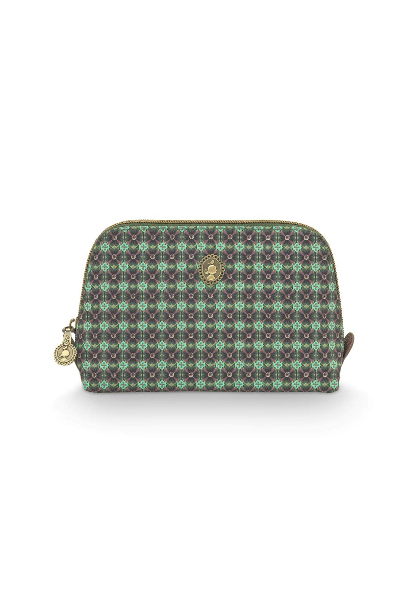 Color Relation Product Cosmetic Bag Triangle Small Clover Green