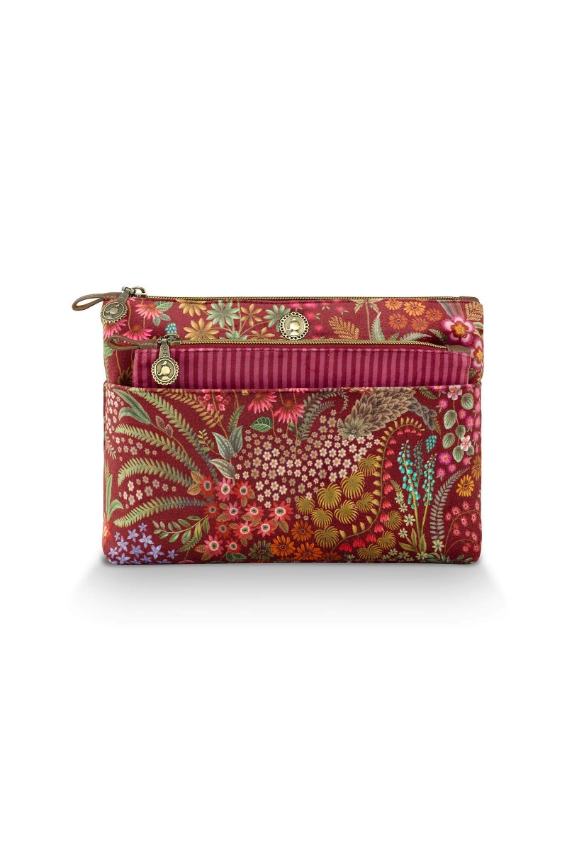 Color Relation Product Caryn Cosmetic Bag Combi Querida Red