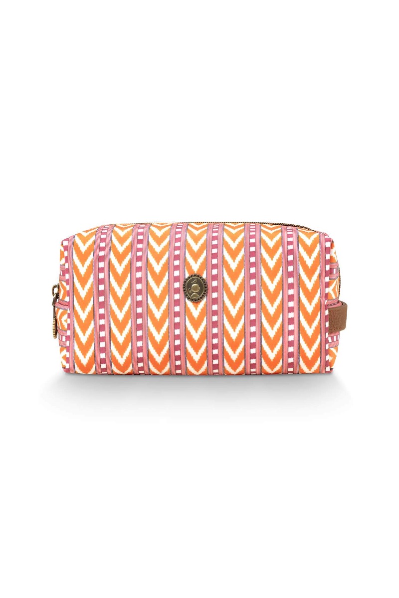 Color Relation Product Coco Cosmetic Bag Medium Samba Stripe Orange