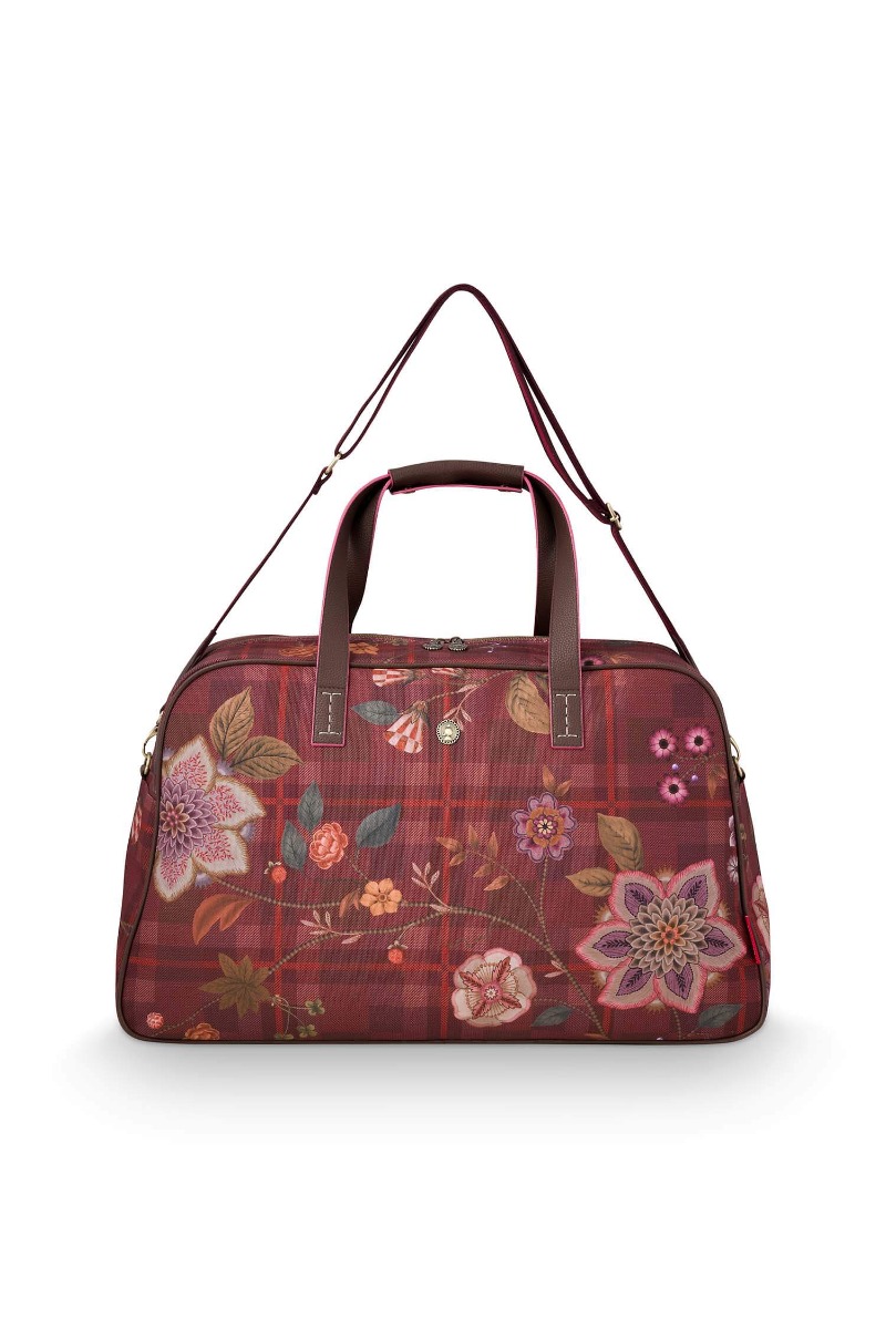 Color Relation Product Tovy Weekend Bag Medium Flores Felices Red